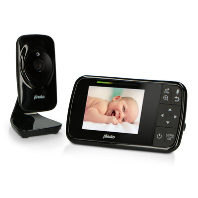 Alecto DVM135BK - Video baby monitor with 3.5" colour display, black