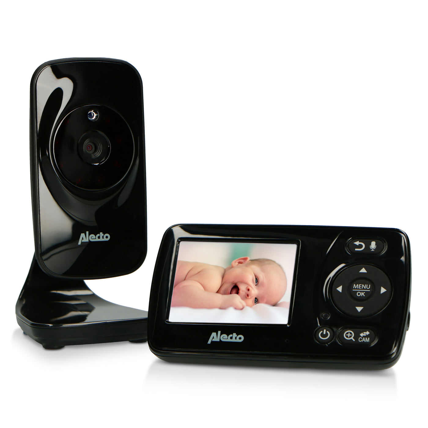 Alecto DVM71BK - Video baby monitor with 2.4" colour display, black