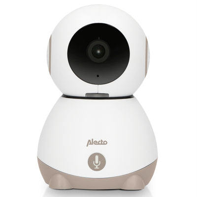 Alecto SMARTBABY10BE - Wifi babyfoon met camera, wit/taupe