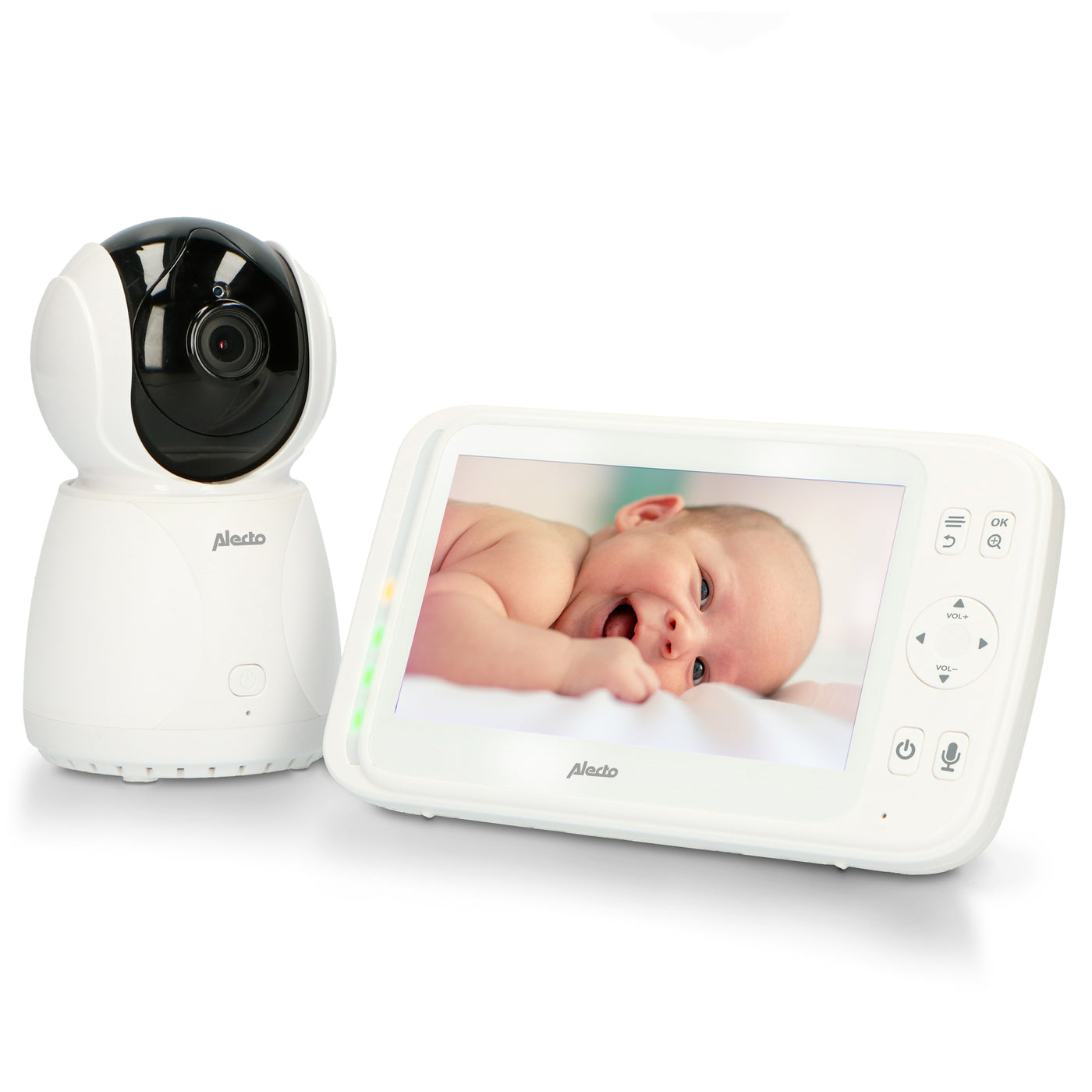 Alecto DVM-275 - Babyphone avec caméra et écran couleur 5", blanc