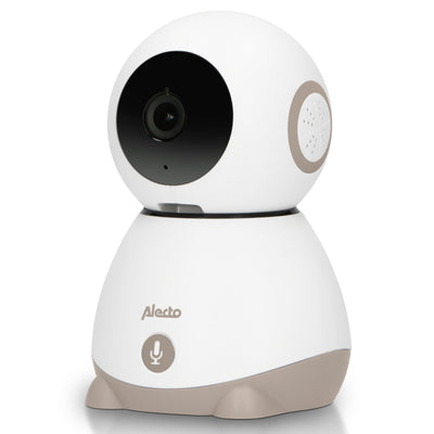 Alecto SMARTBABY10BE - Wifi babyfoon met camera, wit/taupe