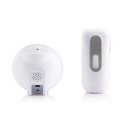 Alecto DBX150 – Luxe Full Eco DECT audio babyfoon met projector, slaapliedjes en nachtlampje – Wit/Grijs