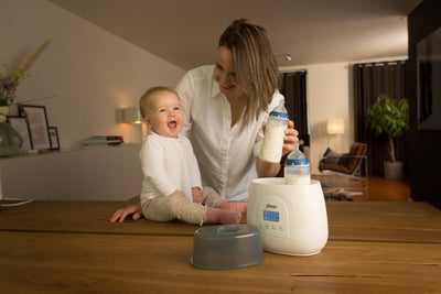 Alecto BW700TWIN - Snelle digitale duo flessenwarmer voor opwarmen, sterilisatie en ontdooien, wit