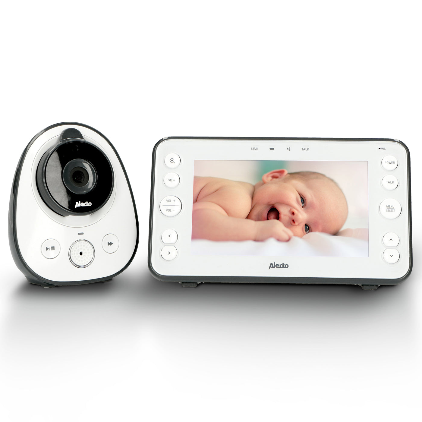 Alecto DVM-150 - Babyphone avec caméra et écran couleur 5", blanc