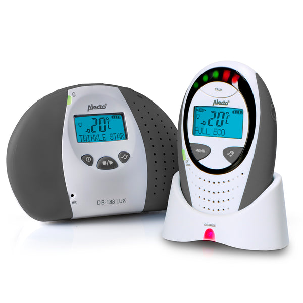 DB-188 LUX - Full Eco DECT babyfoon met display - wit/antraciet