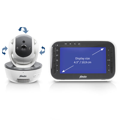 Alecto DVM200M - Video baby monitor with 4.3" colour display, white/anthracite