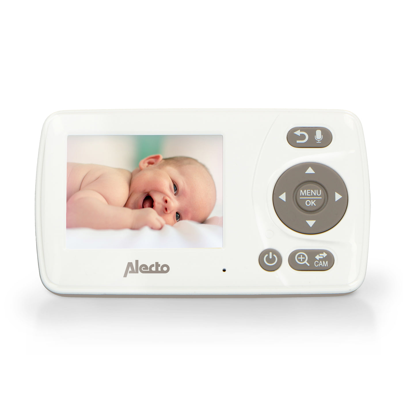 Alecto DVM-71 - Video baby monitor with 2.4" colour display, white/taupe