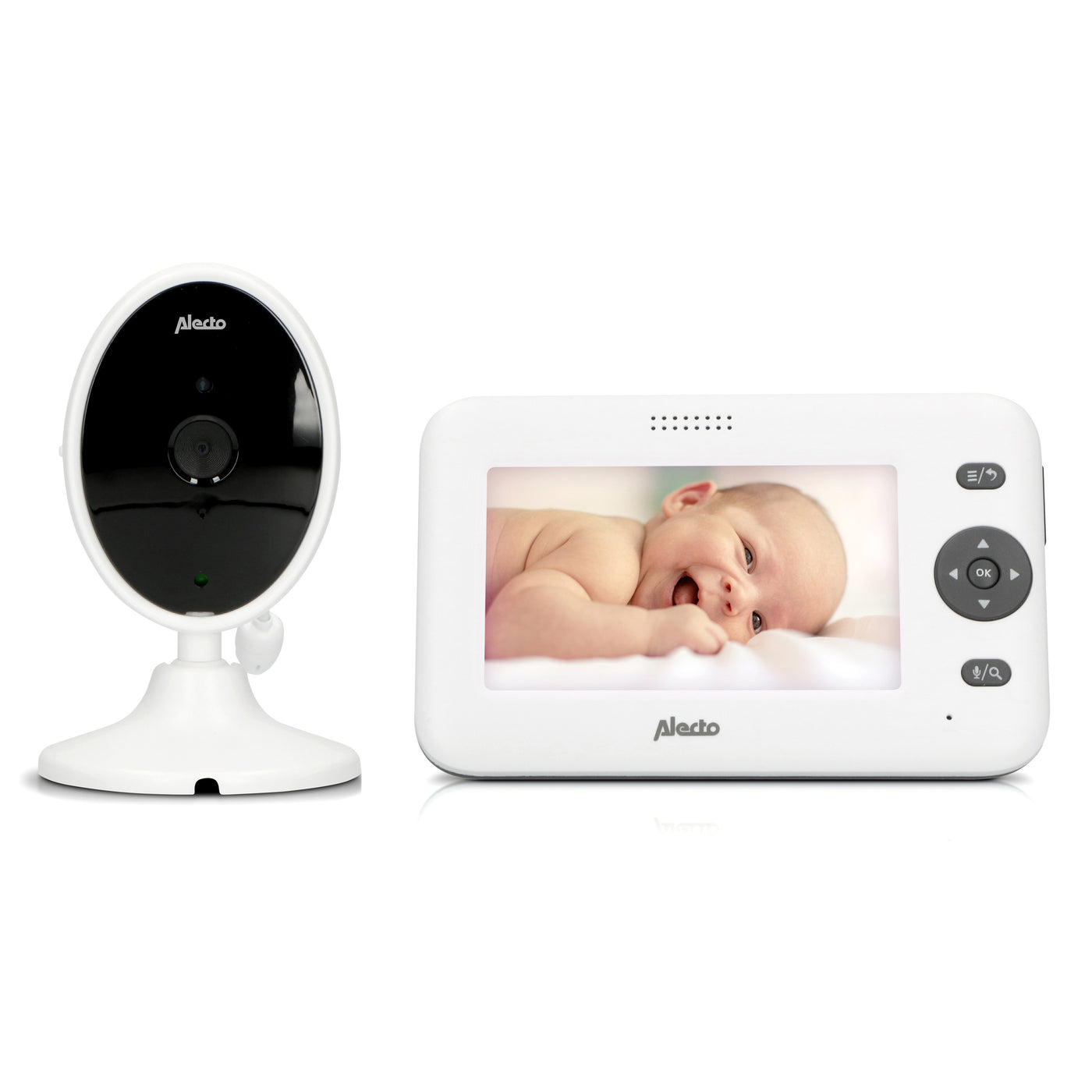 Alecto DVM-140 - Babyphone avec caméra et écran couleur 4.3", blanc