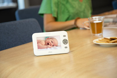 Alecto DVM-140 - Babyphone avec caméra et écran couleur 4.3", blanc