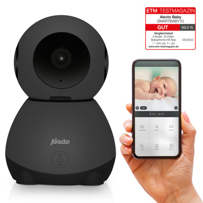Alecto SMARTBABY10BK - Babyphone Wi-Fi avec caméra - Noir