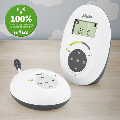 Alecto DBX-125 - Full Eco DECT baby monitor, white/anthracite