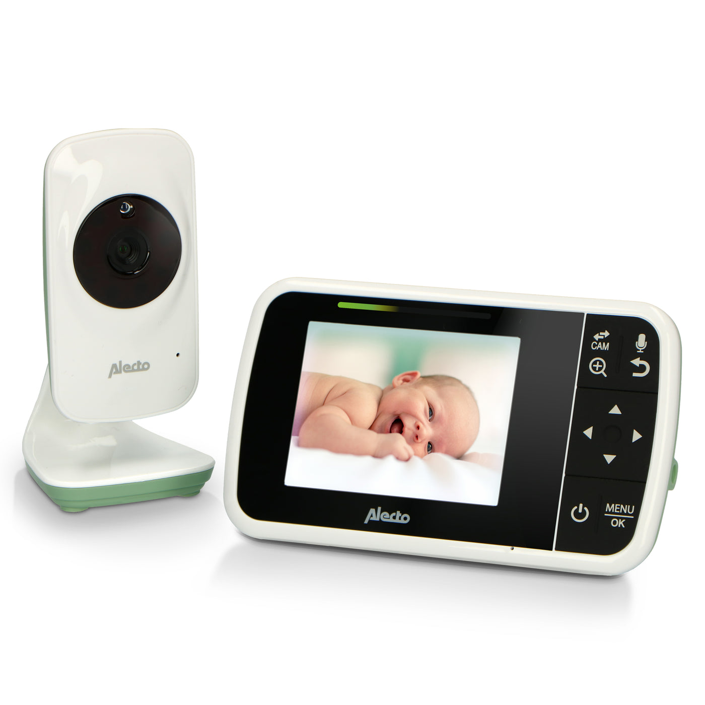 Alecto DVM135 - Babyphone avec caméra et écran couleur 3.5", blanc