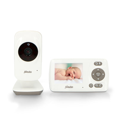 Alecto DVM-71 - Babyfoon met camera en 2.4" kleurenscherm, wit/taupe