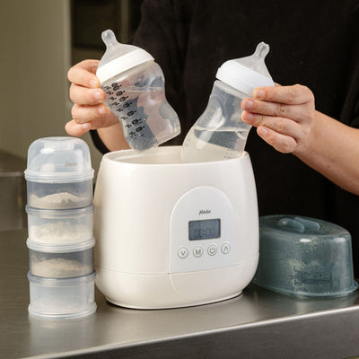 Alecto BW700TWIN - Snelle digitale duo flessenwarmer voor opwarmen, sterilisatie en ontdooien, wit