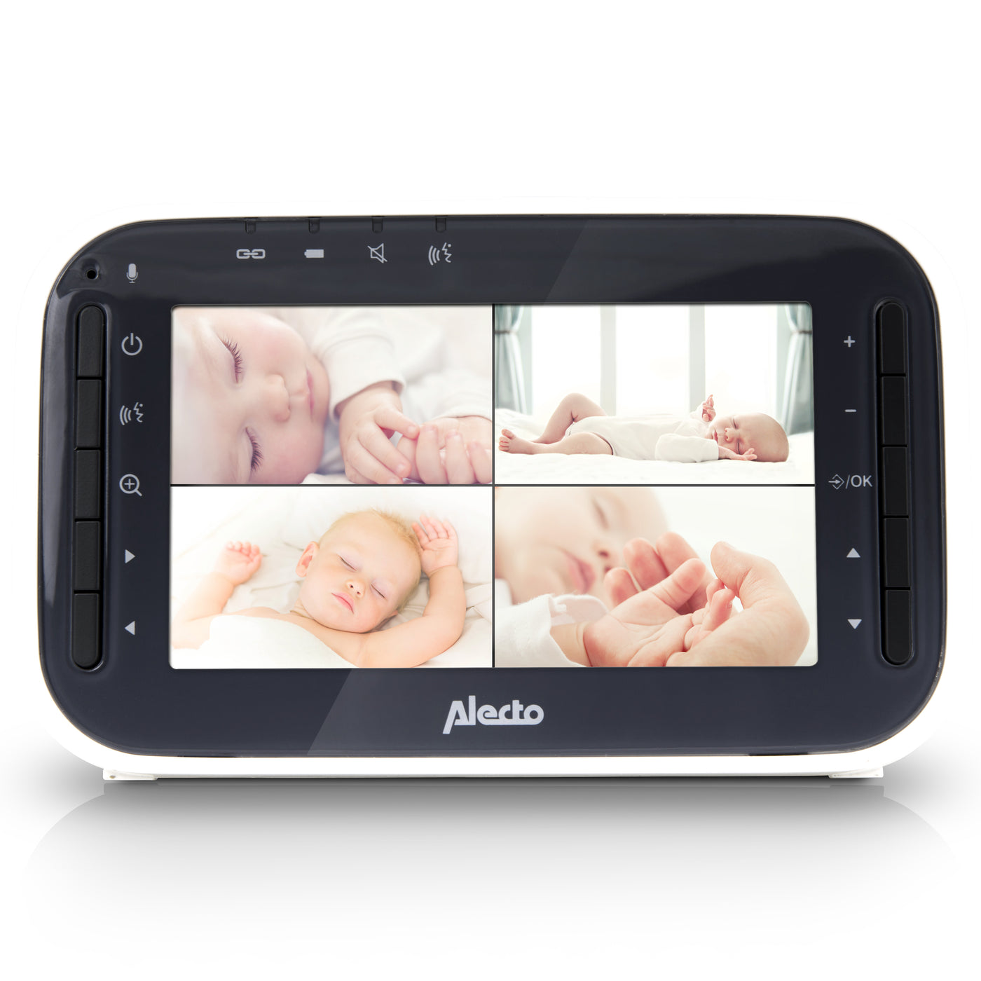 Alecto DVM200M - Babyphone avec caméra et écran couleur 4.3", blanc/anthracite