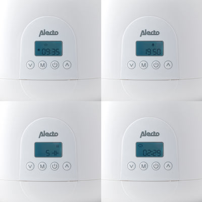 Alecto BW700TWIN - Snelle digitale duo flessenwarmer voor opwarmen, sterilisatie en ontdooien, wit