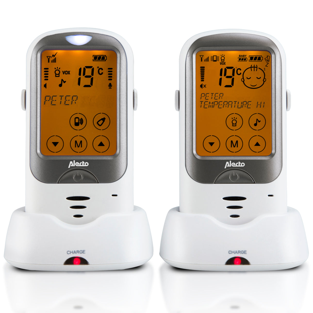 Alecto DBX-68 - Longe range outdoor baby monitor, white/anthracite