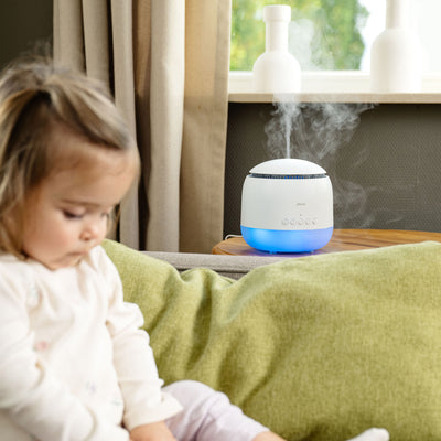 Alecto BC23 - Humidificateur pour chambre de bébé 3 en 1, blanc