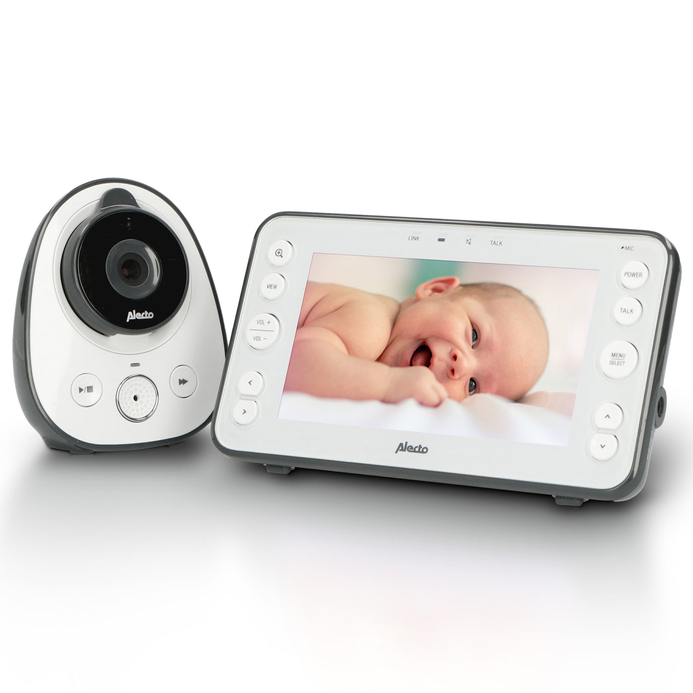 Alecto DVM-150 - Babyfoon met camera en 5" kleurenscherm, wit