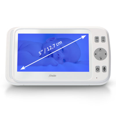 Alecto DVM-275 - Video baby monitor with 5" colour display, white