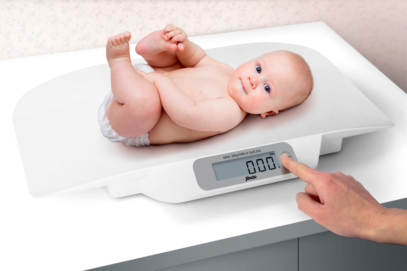Pèse bébé digital pour bébés et jeunes enfants : Alecto
