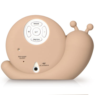 Alecto BC110BE SIMON - Slaaptrainer, nachtlampje en wekker, slak, taupe