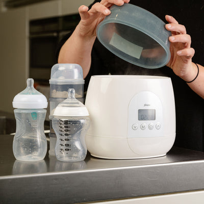 Alecto BW700TWIN - Snelle digitale duo flessenwarmer voor opwarmen, sterilisatie en ontdooien, wit