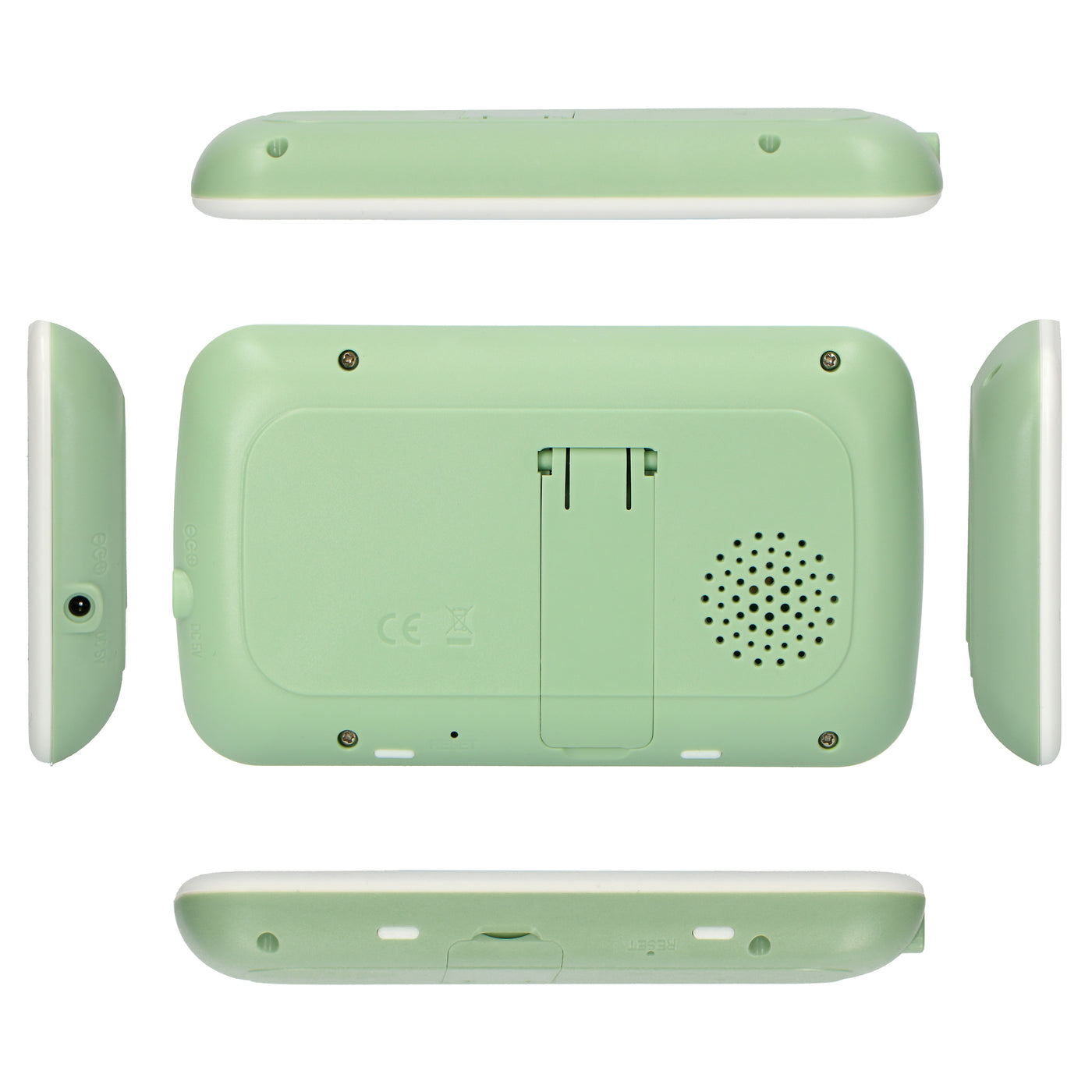 Alecto DVM149GN - Babyphone avec caméra et écran couleur 4.3", blanc/vert