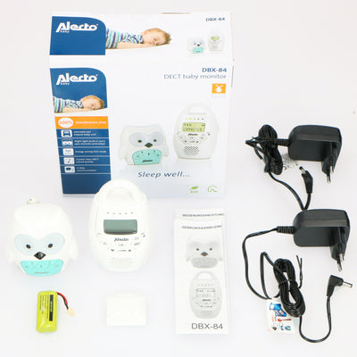 Alecto DBX-84 - DECT babyfoon uil, wit/mint