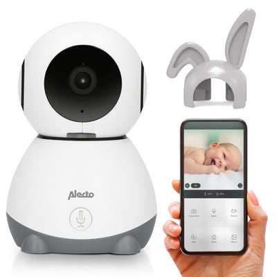 Alecto SMARTBABY10 - Babyphone Wi-Fi avec caméra - Blanc/Gris