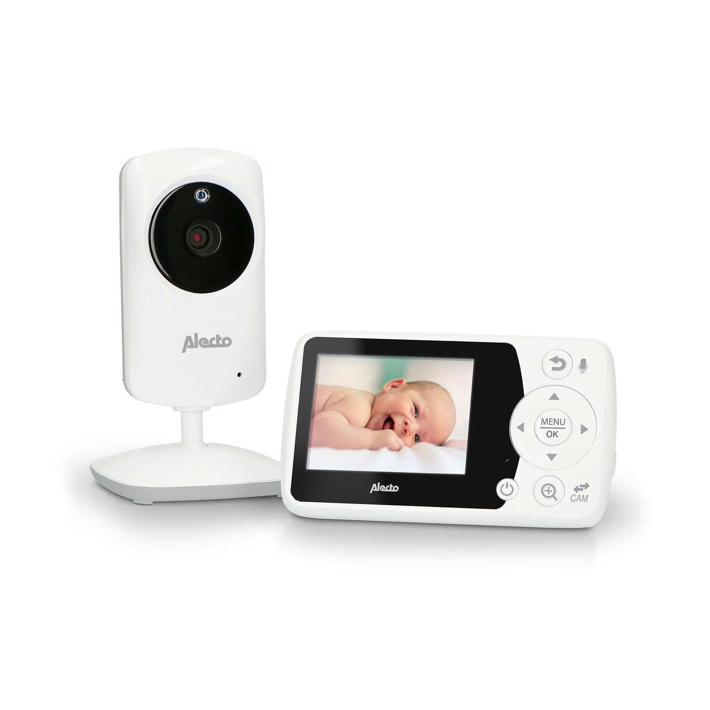 Alecto DVM-64 - Video baby monitor with 2.4" colour display, white