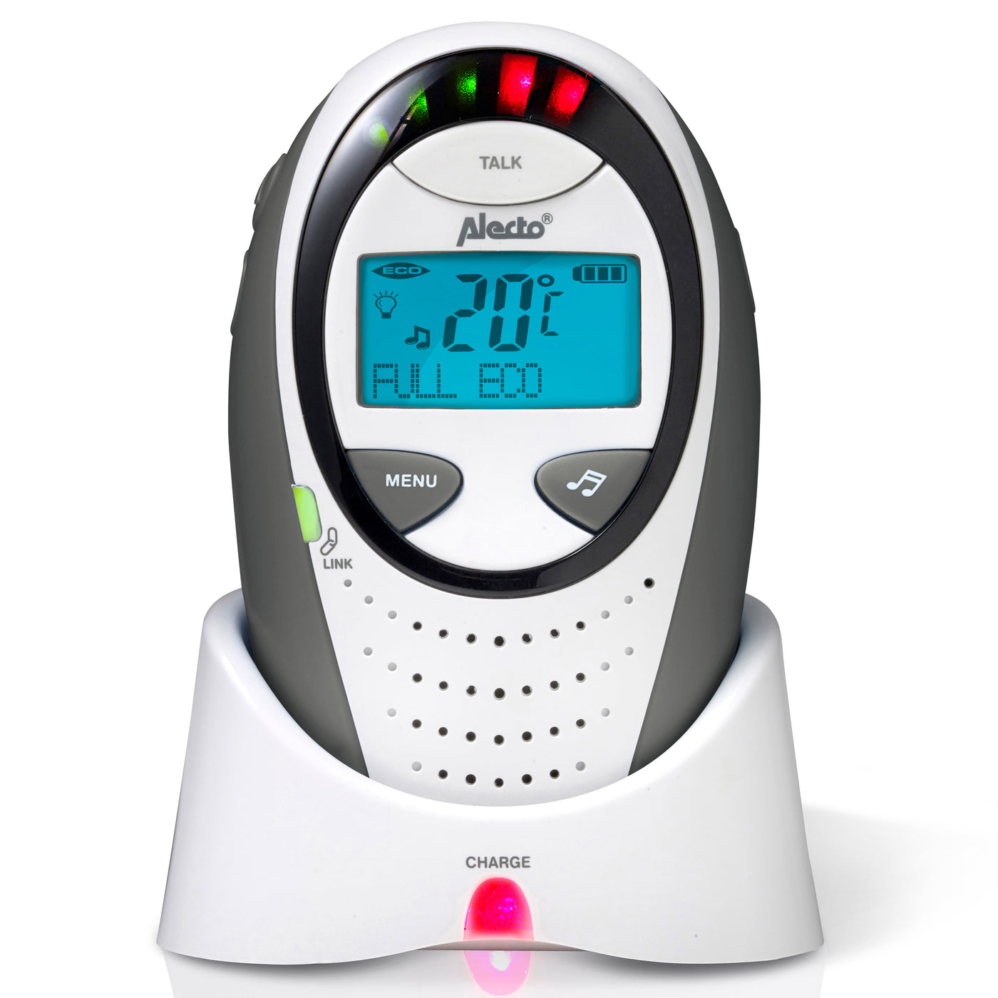 Alecto DBX-88 LIMITED - Full Eco DECT baby monitor with display, white/anthracite