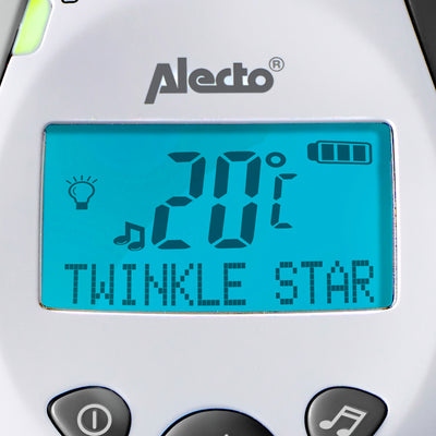 Alecto DBX-88 LIMITED - Full Eco DECT babyfoon met display, wit/antraciet