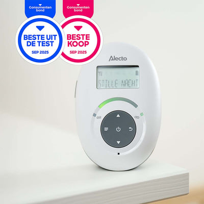 Alecto DBX-125 - Babyphone Full Eco DECT avec écran, blanc/anthracite