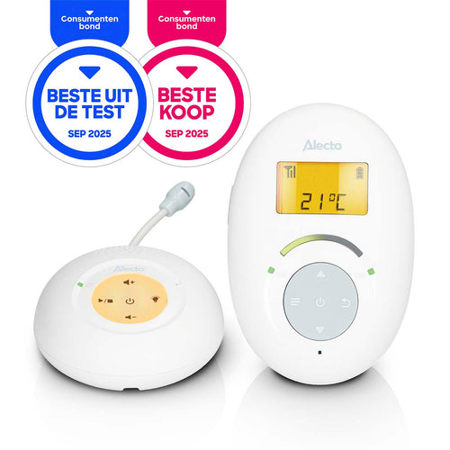 Alecto DBX120 - Babyphone Full Eco DECT avec écran, blanc/blue