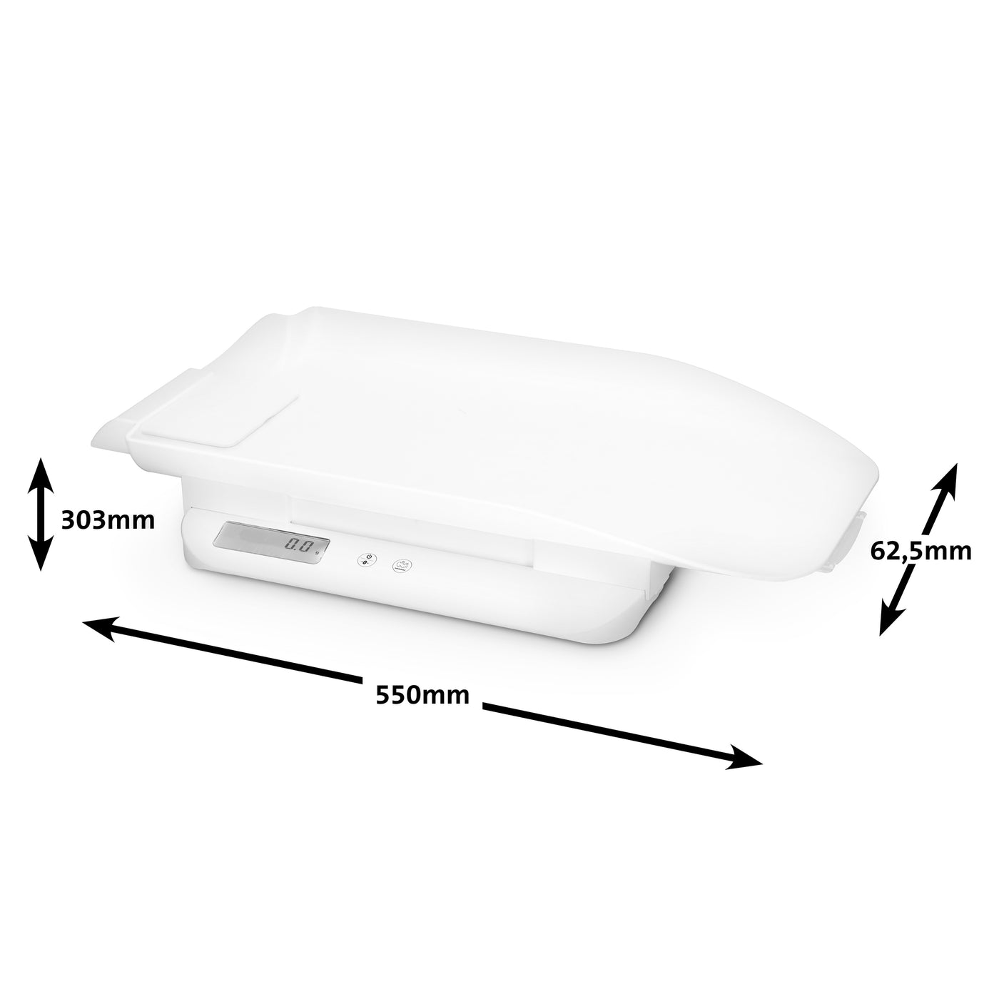 Alecto BC-55 - Digital baby scale with lengte measurement, white