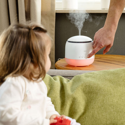 Alecto BC23 - Humidificateur pour chambre de bébé 3 en 1, blanc