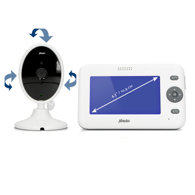 Alecto DVM-140 - Video baby monitor with 4.3" colour display, white