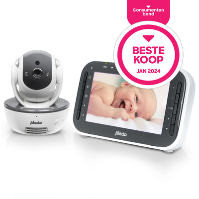 Alecto DVM200M - Babyfoon met camera en 4.3" kleurenscherm, wit/antraciet