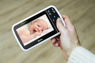 Alecto DVM149GN - Babyphone avec caméra et écran couleur 4.3", blanc/vert