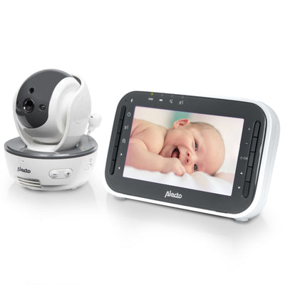 Alecto DVM200M - Babyfoon met camera en 4.3" kleurenscherm, wit/antraciet