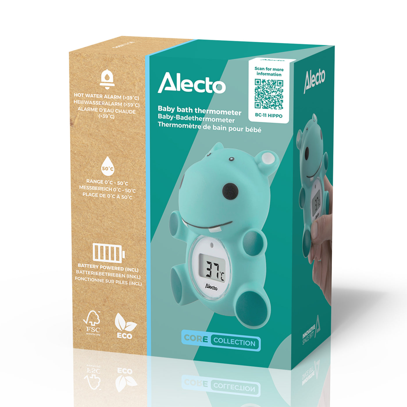 Alecto BC-11 HIPPO - Bath and room thermometer, hippo