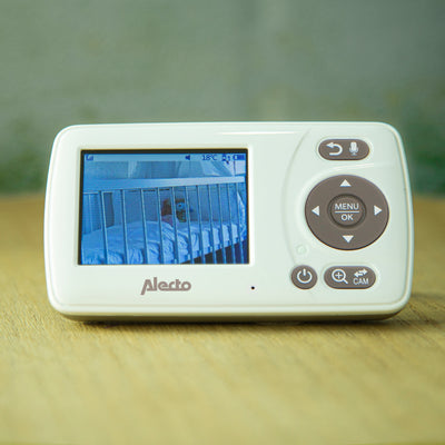 Alecto DVM-71 - Video baby monitor with 2.4" colour display, white/taupe