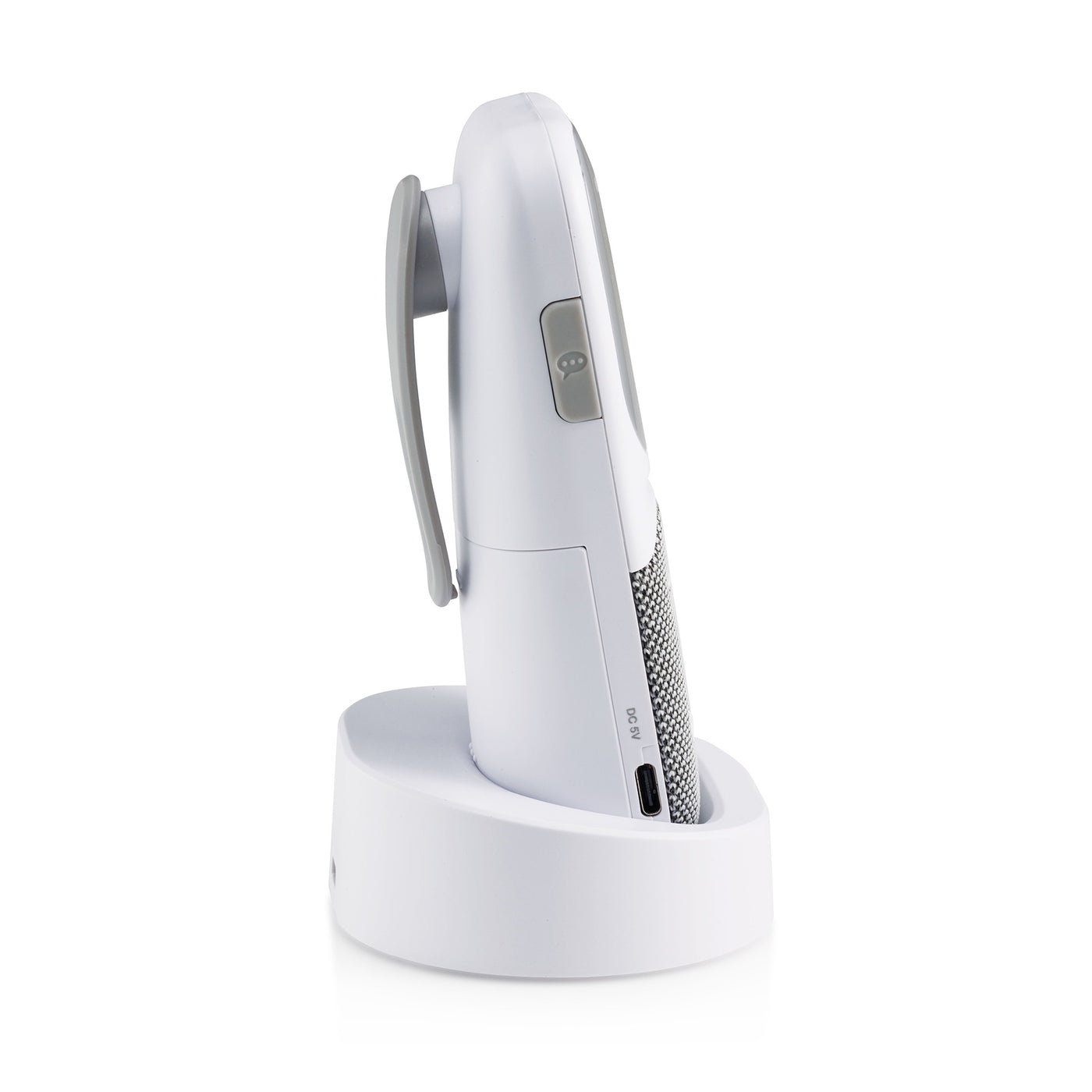Alecto DBX140 - Moderne Full Eco audio babyfoon met heldere DECT-geluidskwaliteit, lange stand-by tijd en nachtlampje - Wit/Grijs
