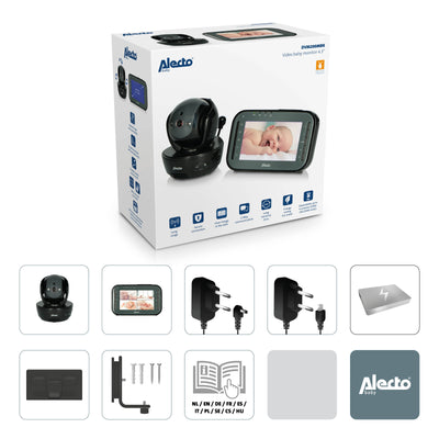 Alecto DVM200BK - Video baby monitor with 4.3" colour display, black