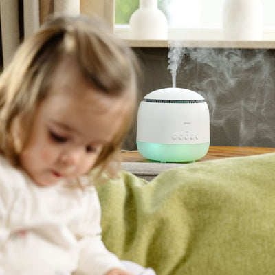 Alecto BC23 - Humidificateur pour chambre de bébé 3 en 1, blanc