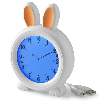 Alecto BC100BUNNY - Sleep trainer, night light and alarm clock, bunny