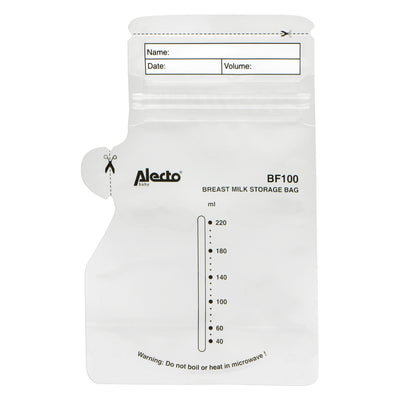 Alecto BF100 - Moedermelk bewaarzakjes 220 ml, 100 stuks