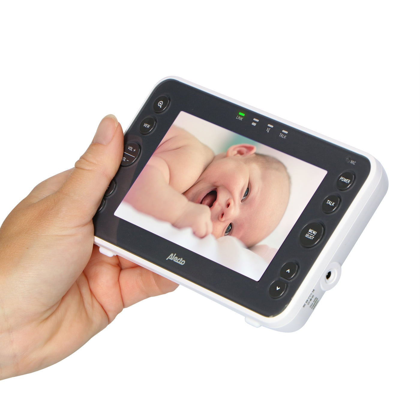 Alecto DVM200XL - Babyphone avec caméra et écran couleur 5", blanc/anthracite