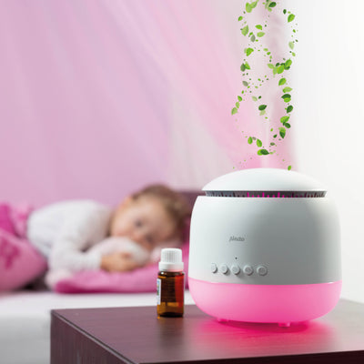 Alecto BC23 - Humidificateur pour chambre de bébé 3 en 1, blanc